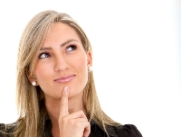 Businesswoman thinking