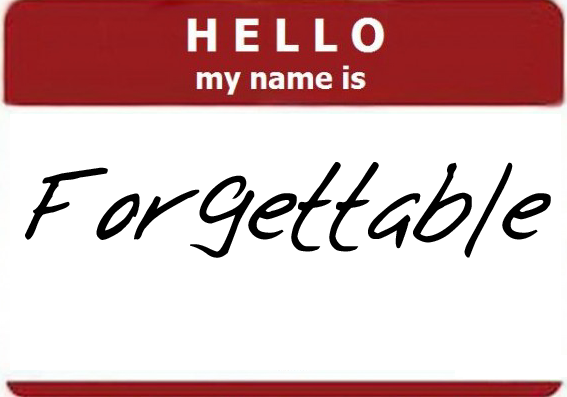 forgettable name tag