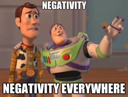 negativity robs you of your month